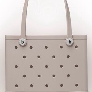 BOGG BAG “Mushroom” Taupe Beige Tote in small / baby (the medium size)